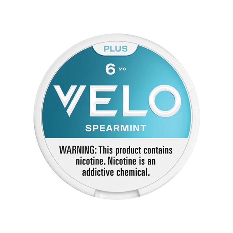 Velo Plus Nicotine Pouches Spearmint 9mg Single Tin