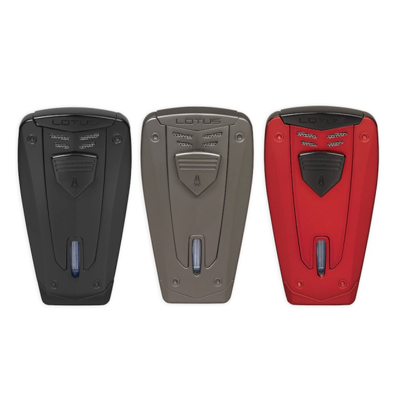 Lotus Lighter Fusion L67 Triple Jet Lighter w/ Cigar Punch Black Matte