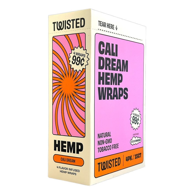 Twisted Hemp California Dream Wraps California Dream 15 Packs of 4