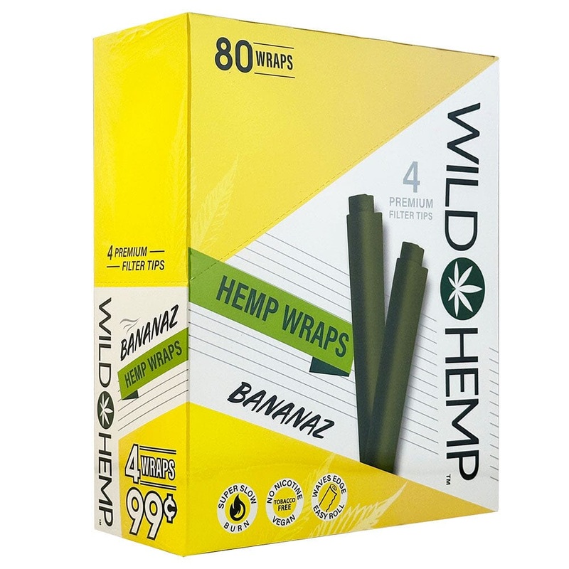 Wild Hemp Bananaz Hemp Wraps Bananaz 20 Packs of 4
