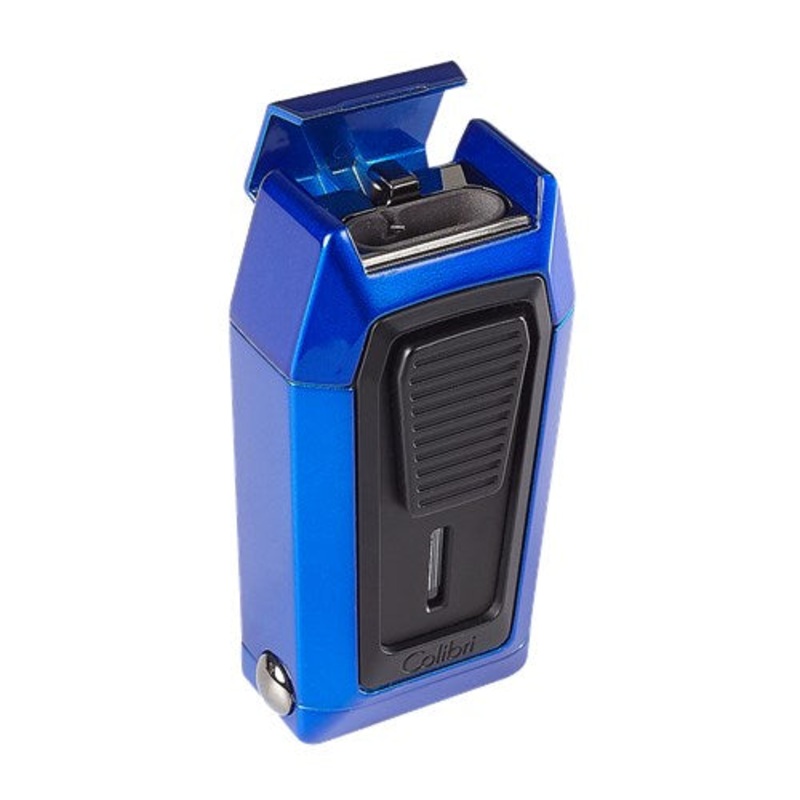 Colibri Quantum Triple Flame Lighter With V-Cutter Blue and Black