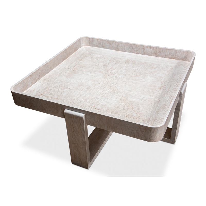 Grand Traytop Cocktal Tbl,Whitewash Wht by Sarreid