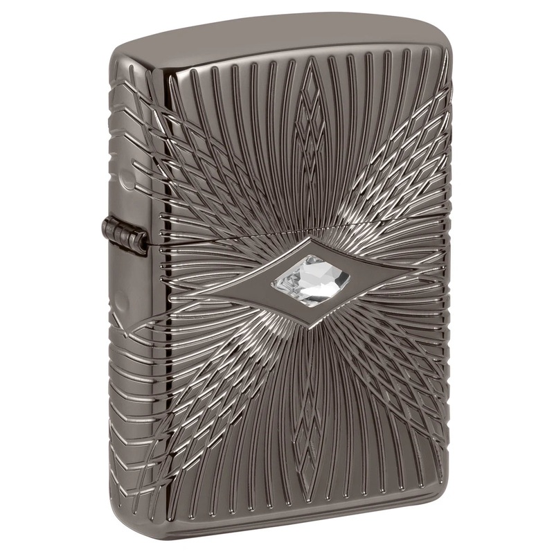 Zippo Lighter – Symmetrical Multicut with Crystal