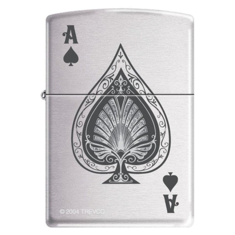 Zippo Lighter – Vintage Spade Brushed Chrome
