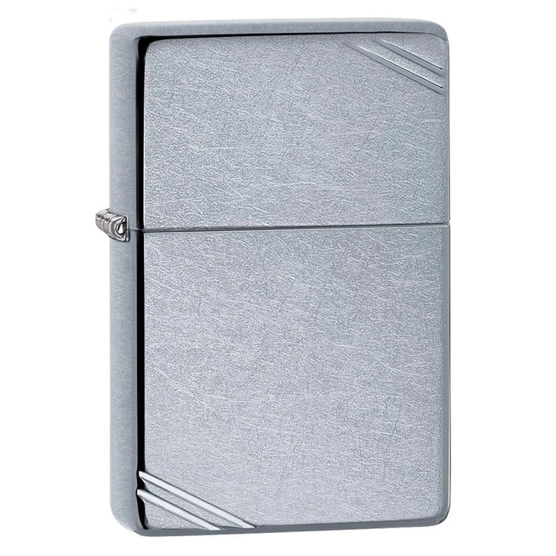 Zippo Lighter – Vintage Street Chrome w/ Slashes