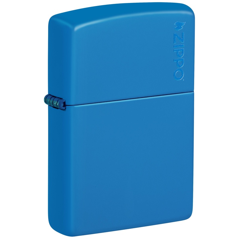 Classic Sky Blue Matte Zippo Logo