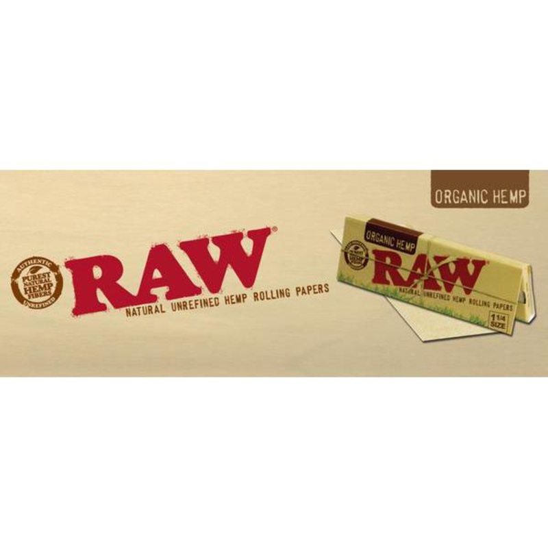 Raw Organic Hemp Rolling Papers Single Wide Box of 25