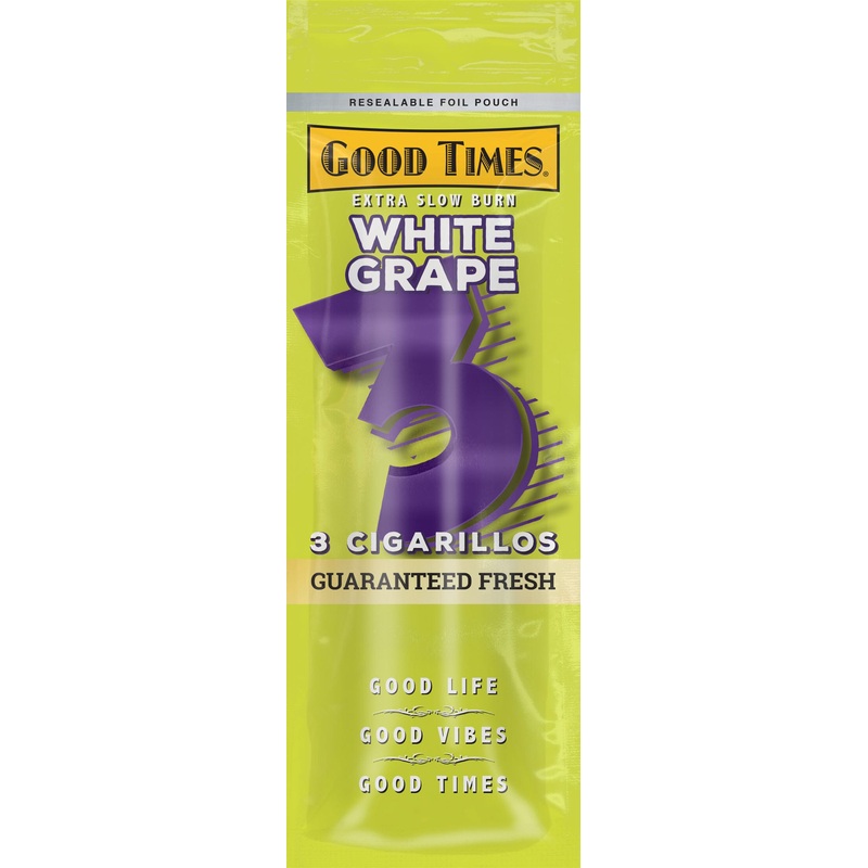 Good Times White Grape Cigarillos White Grape 15 Packs of 3