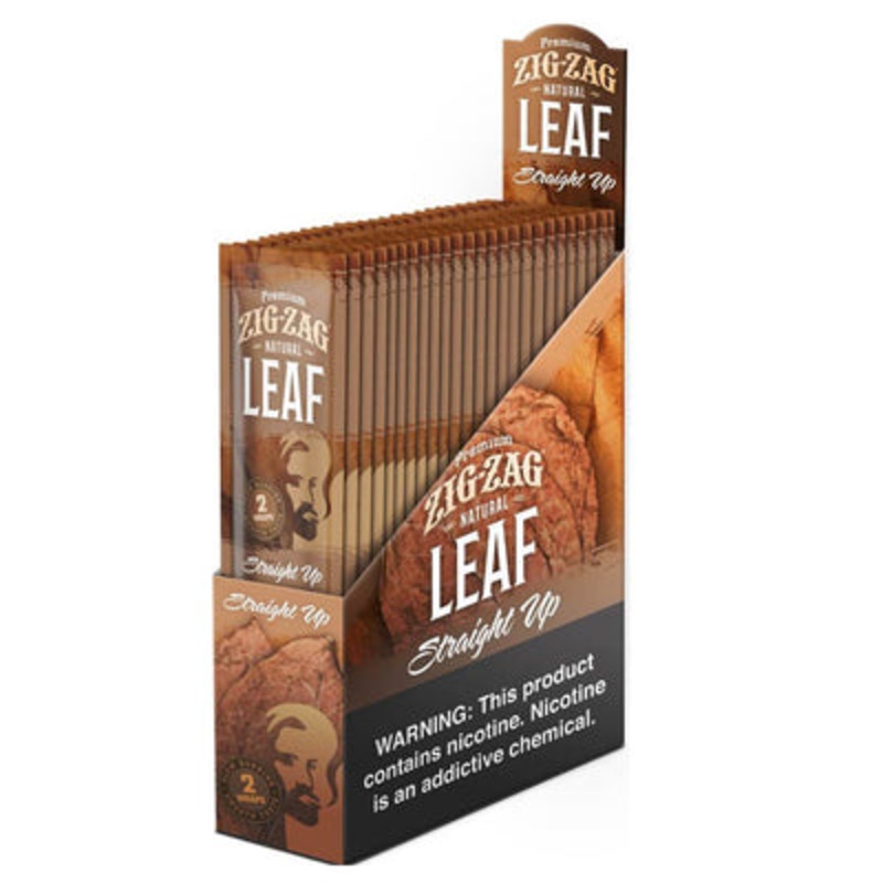 Zig Zag Natural Leaf Wraps Straight Up Straight Up 25 Packs of 2