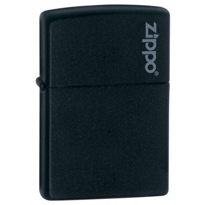 Zippo Black Matte with Zippo Logo Lighter