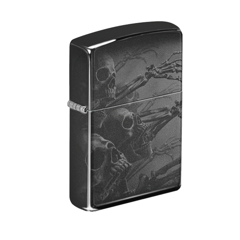 Zippo Lighter – Zombie Skeletons Black Finish