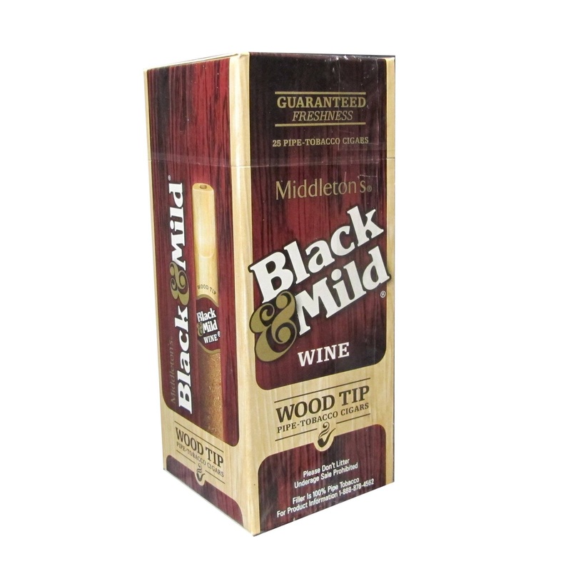Black & Mild Wine Wood Tip Cigars Wine Wood Tip 10 Packs of 5