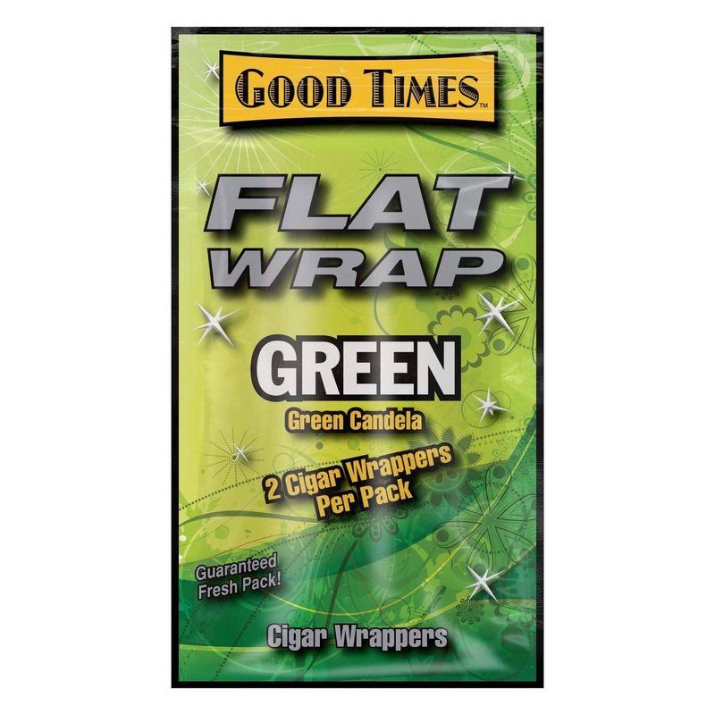 Good Times Green Flat Wraps Green Candela 25 Packs of 2