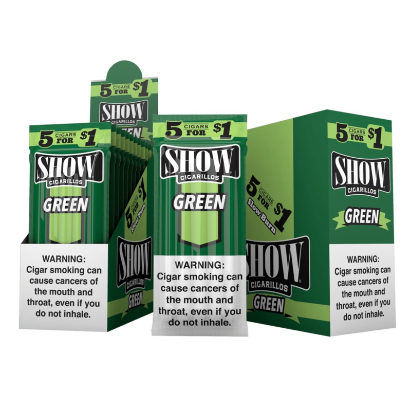 Show Green Cigarillos Green Sweet 15 Packs of 5