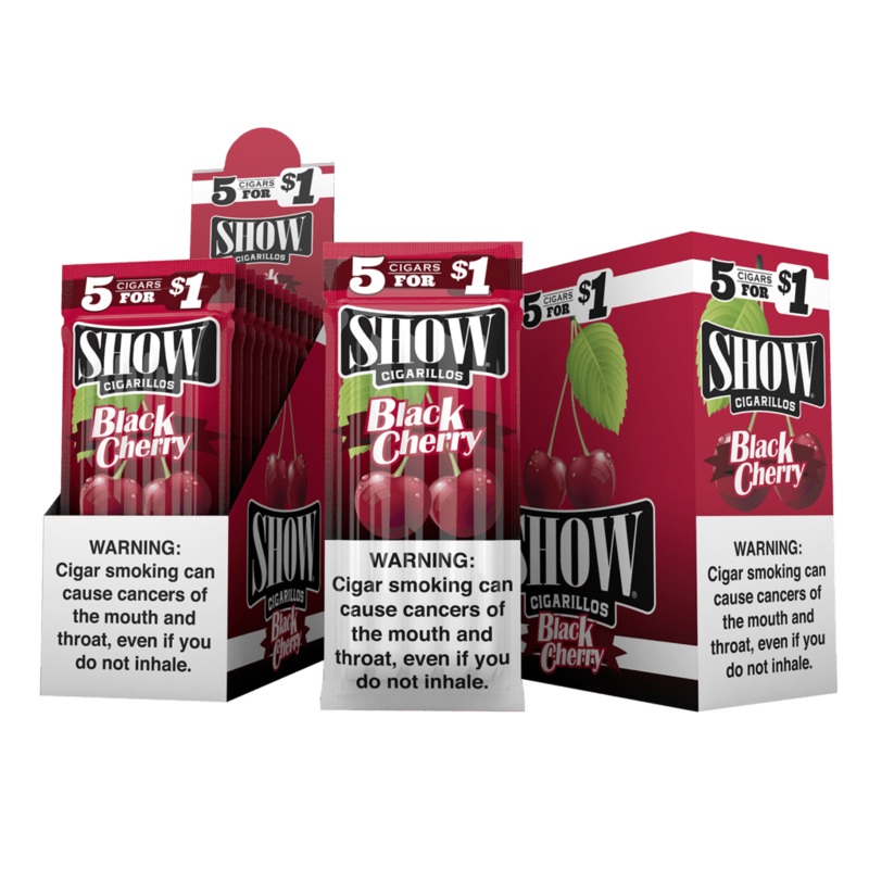 Show Black Cherry Cigarillos Black Cherry 15 Packs of 5