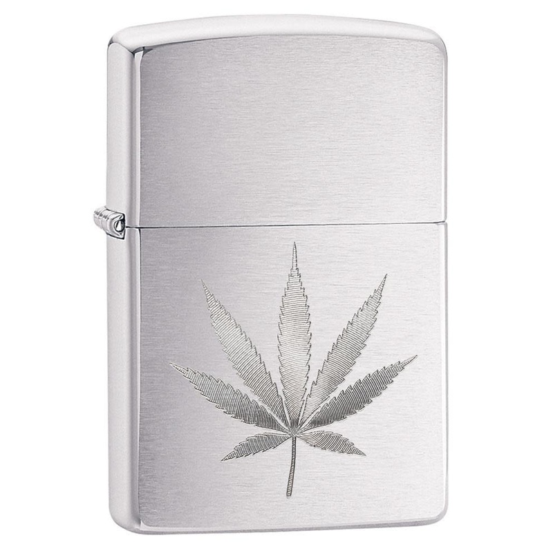 Chrome Marijuana Leaf Design