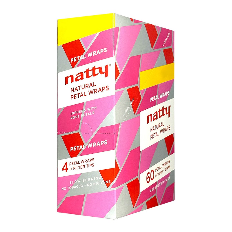 Natty Organic Hemp Petal Wraps Petal 15 Packs of 4