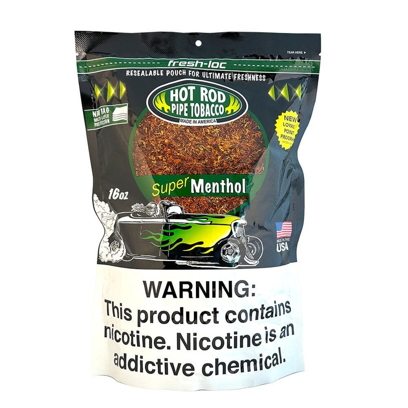 Hot Rod Super Menthol Pipe Tobacco Super Menthol 16oz Bag