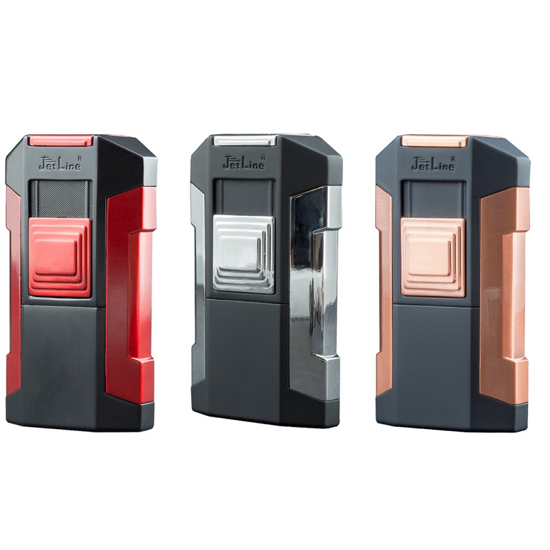 Jetline Avalanche Quadruple Table Torch Lighter Chrome w/Black