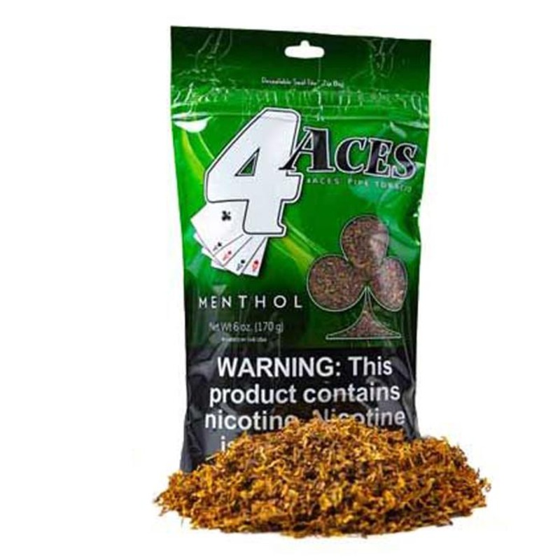 4 Aces Mint (Green) Pipe Tobacco Mint 6oz Bag