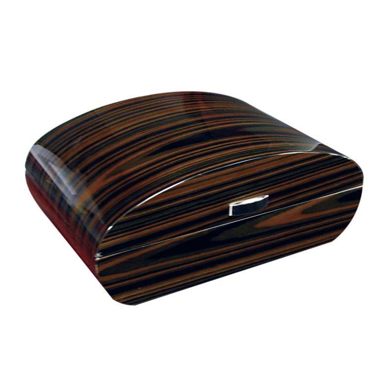 The Waldorf Arc Shaped Gloss Humidor by Prestige Import Group – 15 Cigar ct