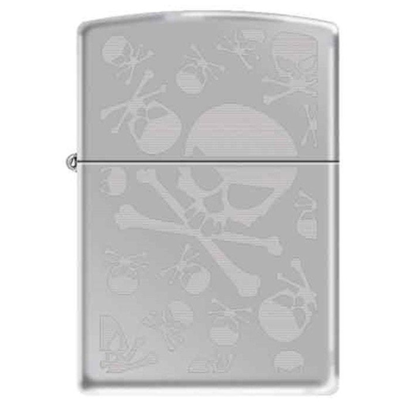 Zippo Lighter – Skulls High Polish Chrome