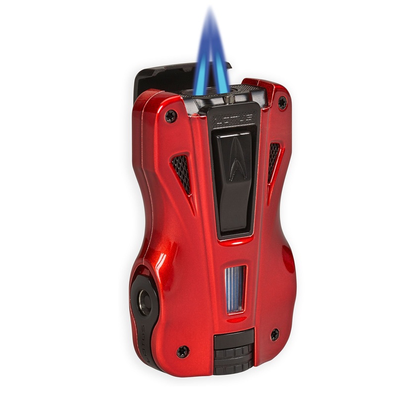 Lotus GT Twin Pinpoint Wind Resistant Torch Flame Lighter Glossy black & black matte