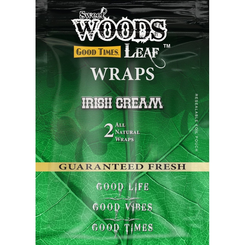Sweet Woods Irish Cream Leaf Wraps Irish Cream 30 Packs of 2 (60ct)