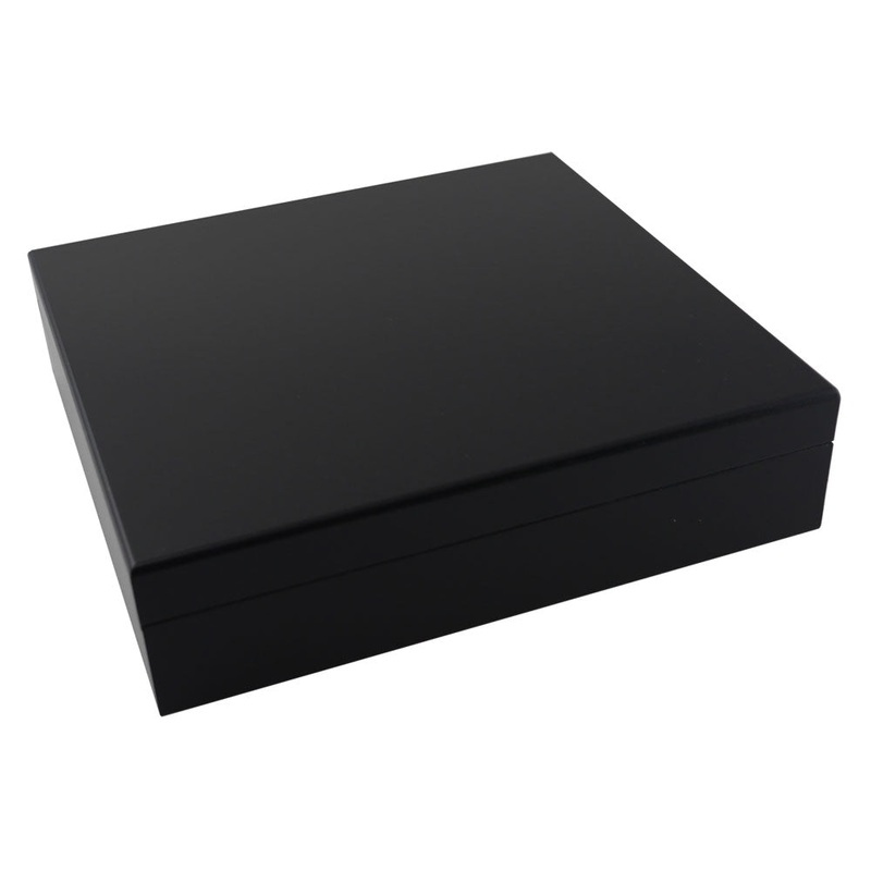 Visol Bergoff Black Matte Desktop Humidor / Gift Box – Up to 10 Cigars