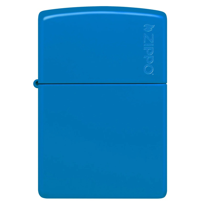 Zippo Lighter – Sky Blue Matte w/ Zippo Logo
