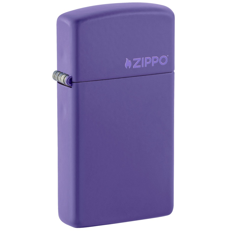 Slim Purple Matte Zippo Logo
