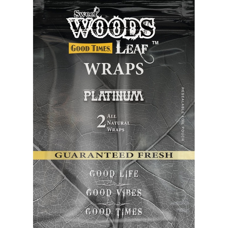 Sweet Woods Platinum Unsweet Leaf Wraps Unsweet 30 Packs of 2 (60ct)