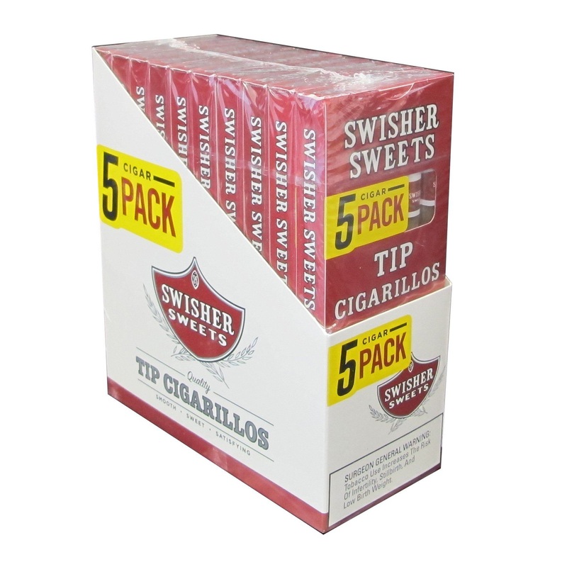 Swisher Sweets Tip Cigarillos Natural 10 Packs of 5