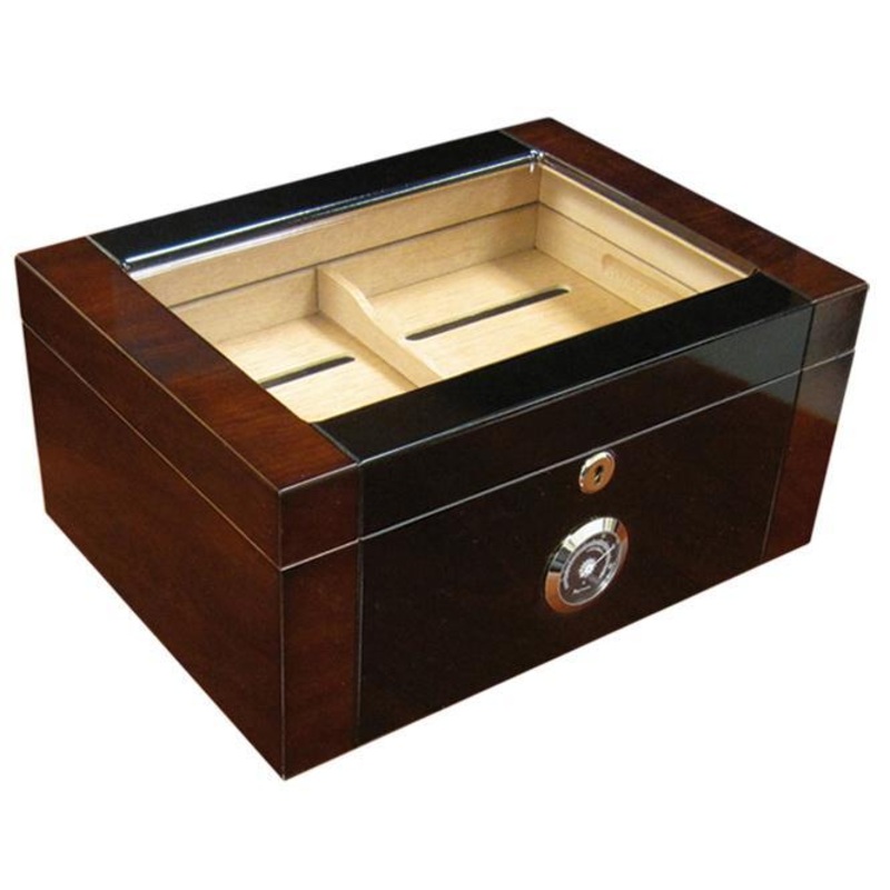 The Berkeley II High Glass Top Humidor by Prestige Import Group – 100 Cigar ct