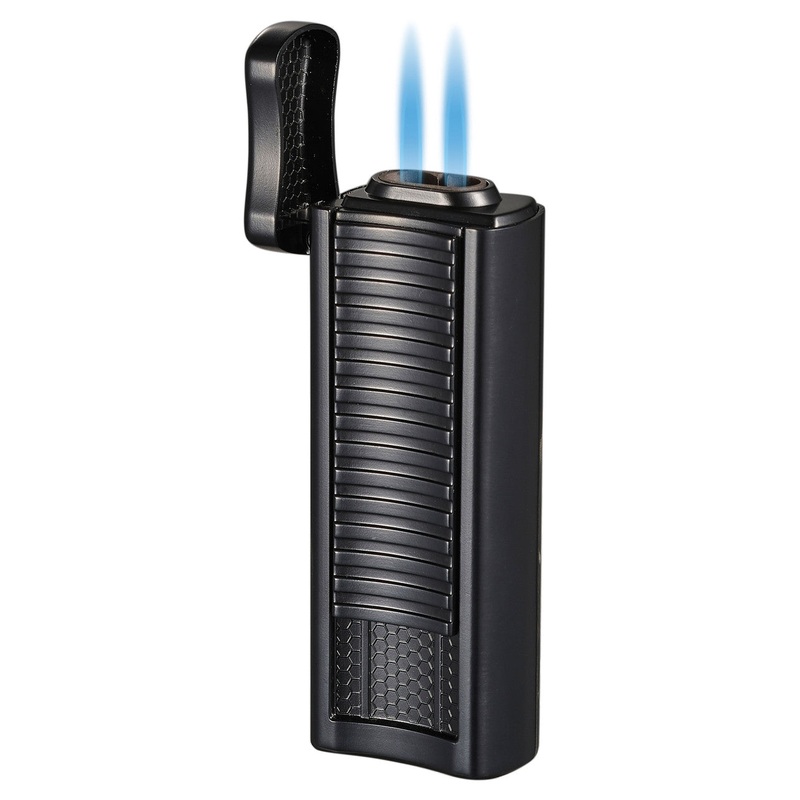 Visol Tiger Double Flame Cigar Lighter – Black