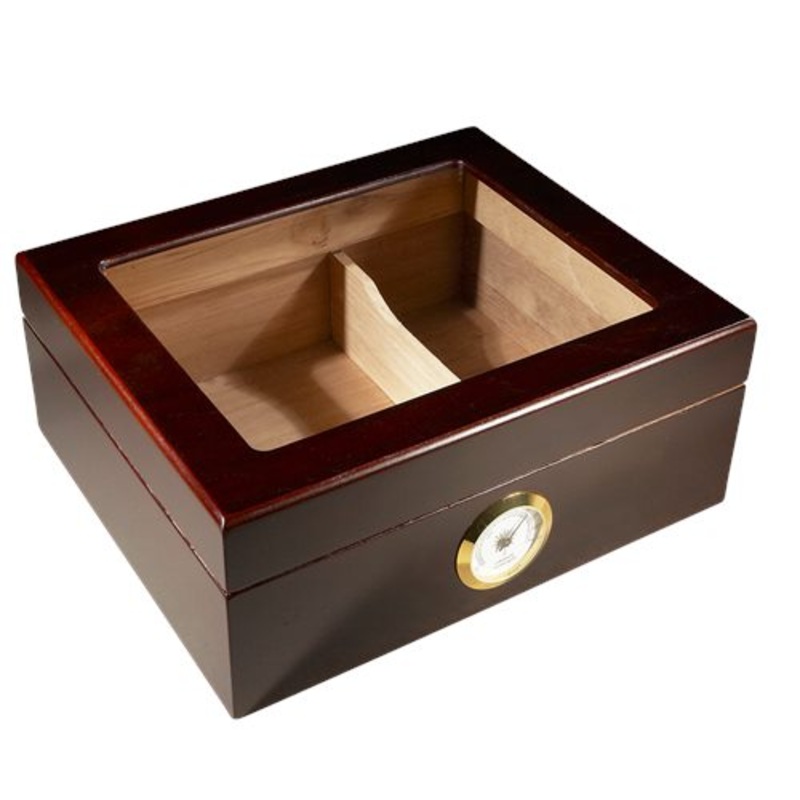 Whitetail Glasstop Humidor – 50 Cigar ct