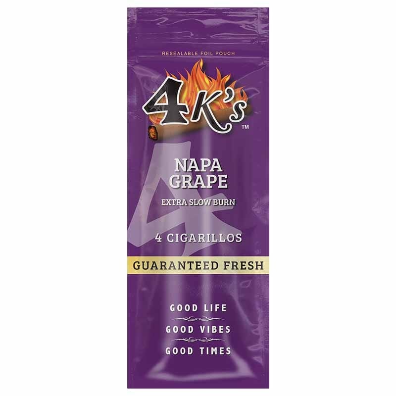 Good Times 4k’s Napa Grape Cigarillos Napa Grape 15 Packs of 4 (60ct)