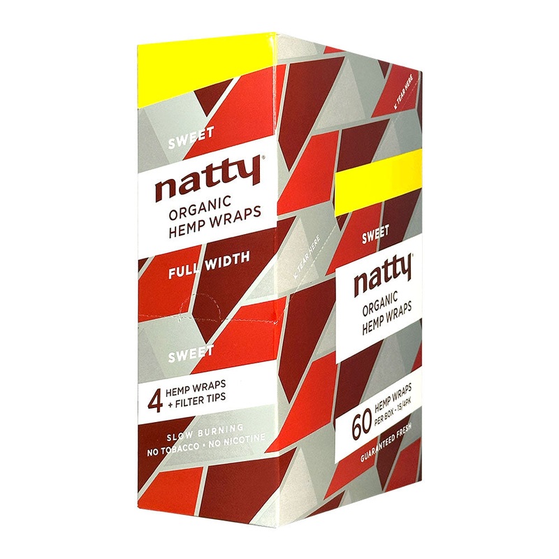Natty Organic Hemp Sweet Wraps Sweet 15 Packs of 4