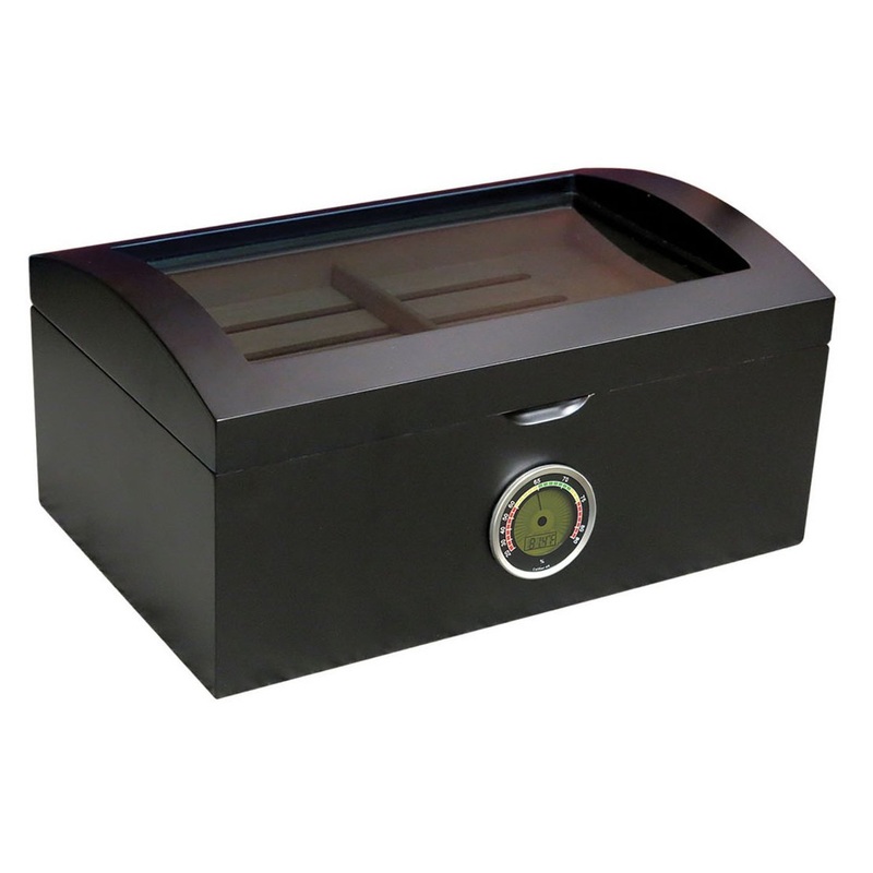 The Portofino Tinted Glass Humidor by Prestige Import Group – 100 Cigar ct