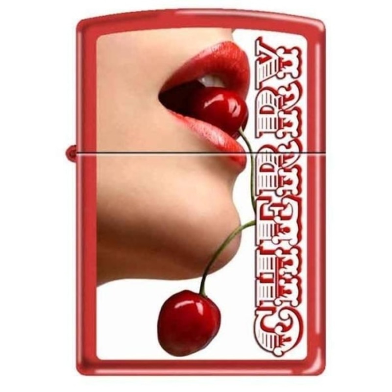 Zippo Lighter – Talented Cherry Girl Red Matte