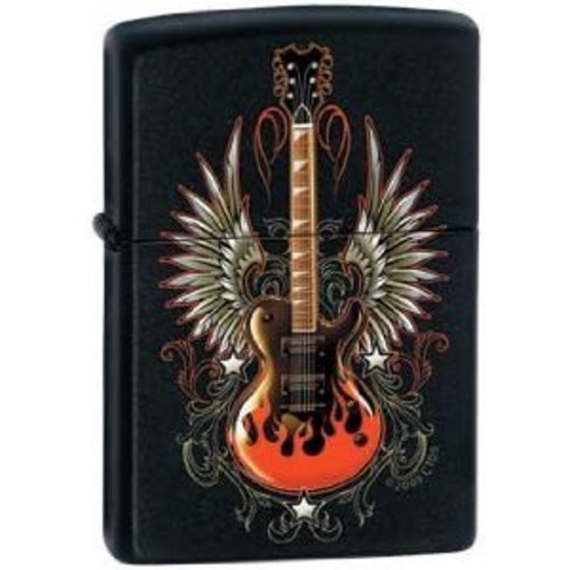 Zippo Lighter – Winged Guitar