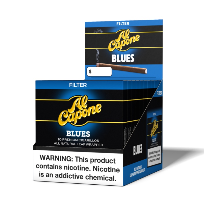 Al Capone Blues Filtered Cigarillos Blues 10 Packs of 10