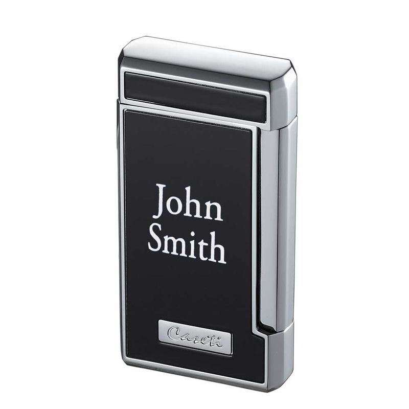 Caseti Tyros Black Lacquer Double Torch Flame Cigar Lighter