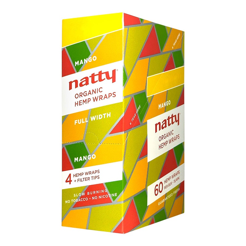 Natty Organic Hemp Mango Wraps Mango 15 Packs of 4