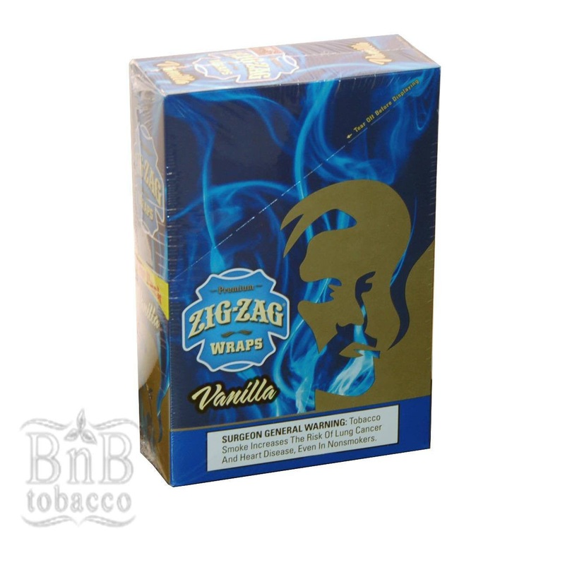Zig Zag Vanilla Blunt Wraps Vanilla 25 Packs of 2