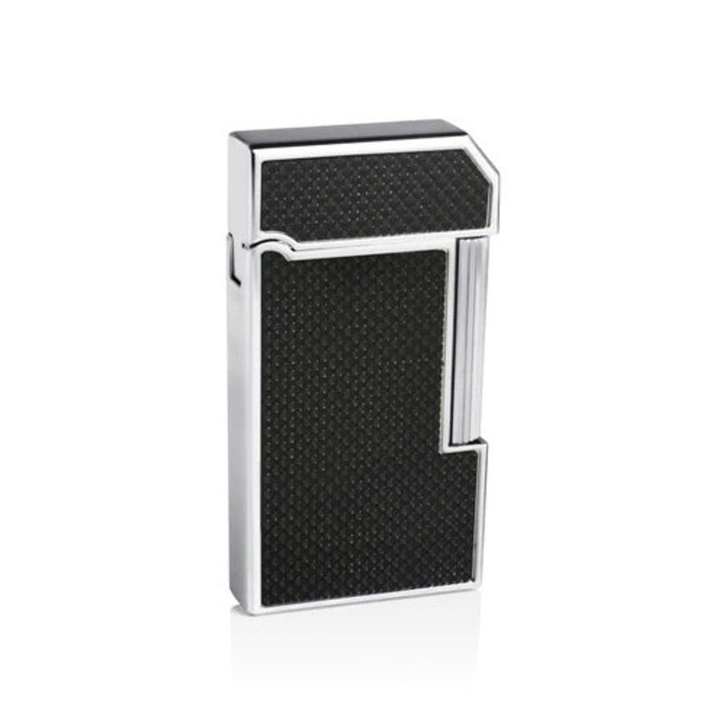 Caseti Windsor Traditional Flame Flint Lighter – Black Carbon Fiber