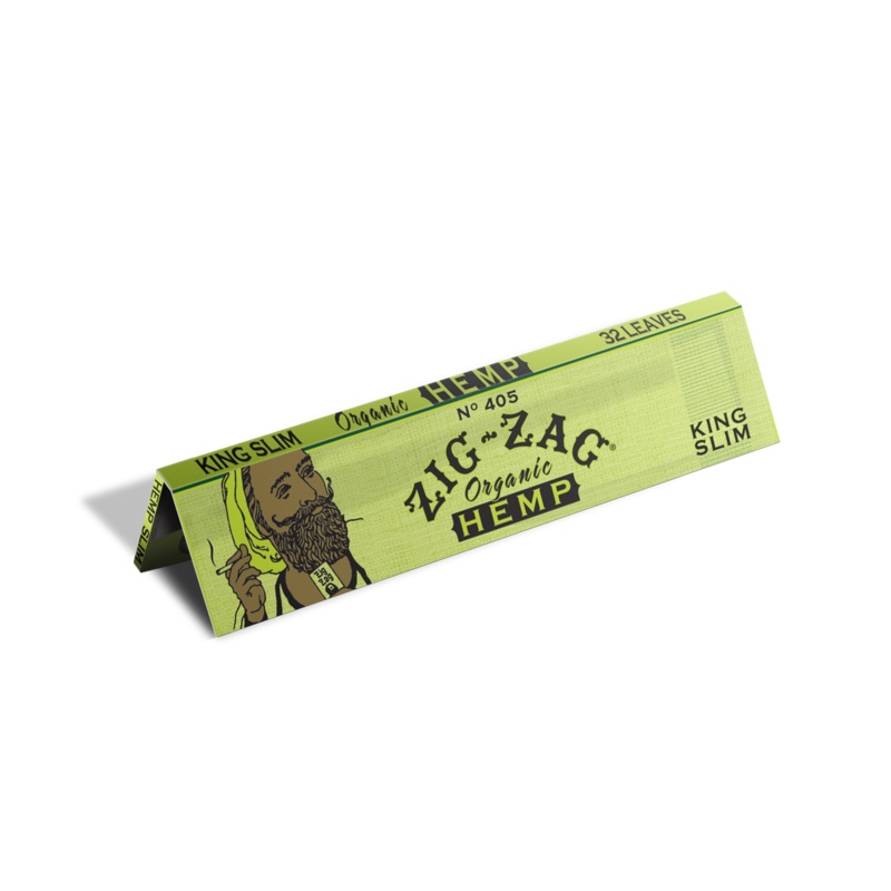 Zig Zag Organic Hemp King Slim Rolling Papers King Slim Box of 24
