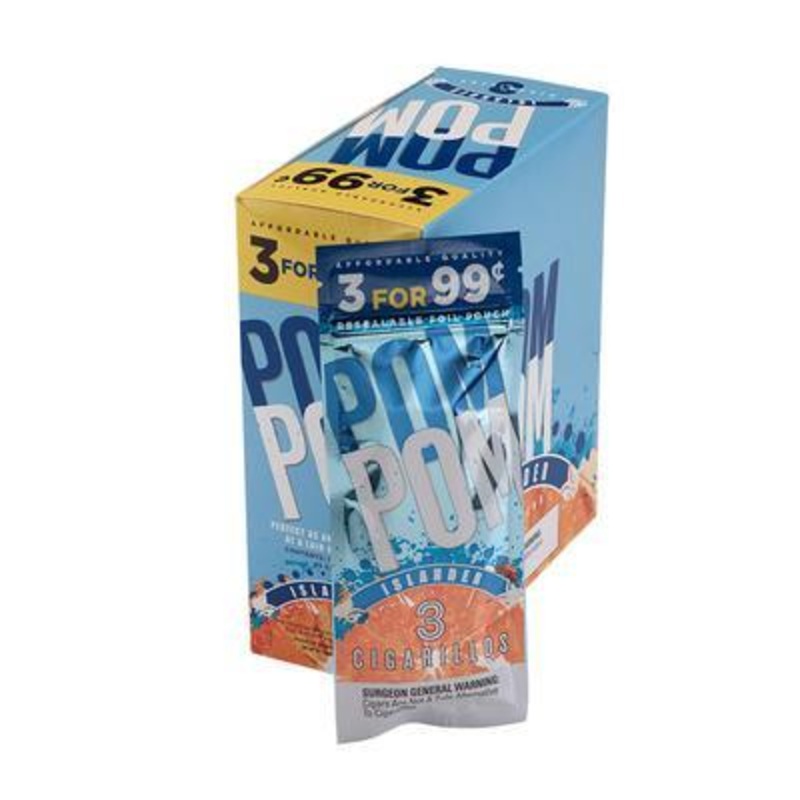 Swisher Sweets Pom Pom Cigarillos Islander 3×15 (45ct) Pom Pom Cigarillos Islander 15 Packs of 3
