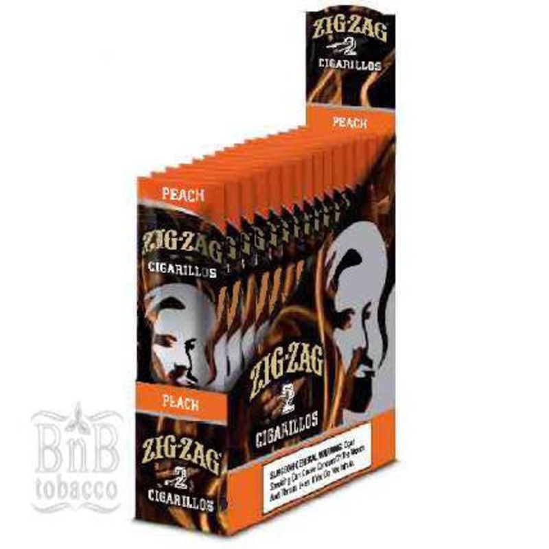 Zig Zag Peach Cigarillos Peach 15 Packs of 3