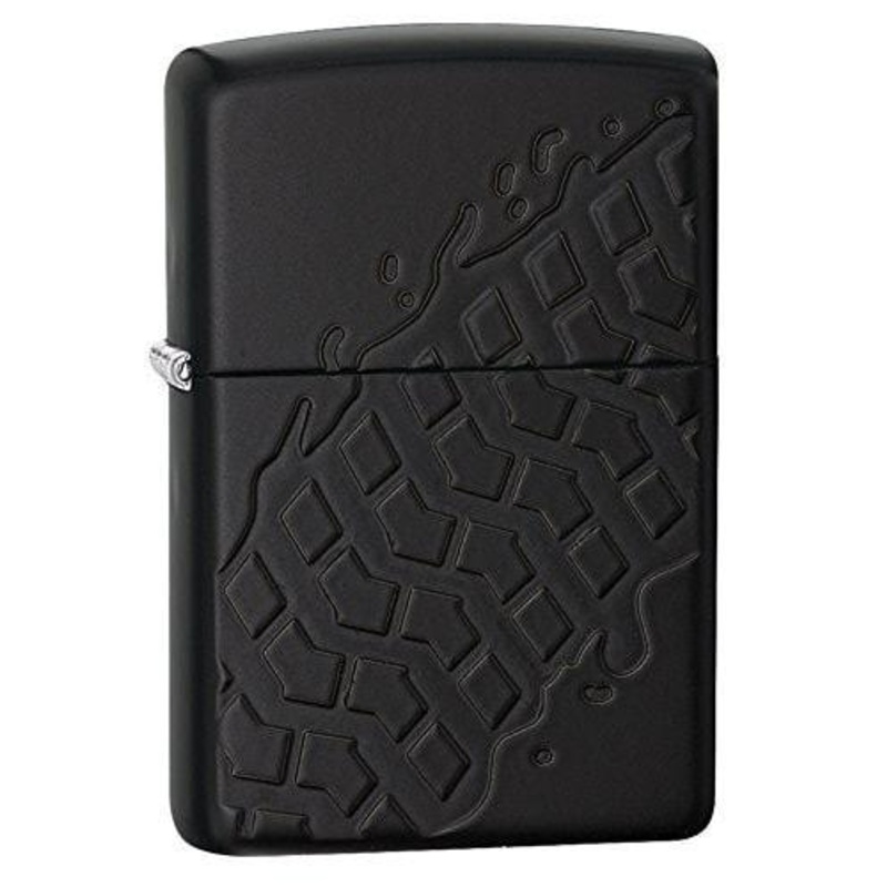 Zippo Lighter – Tire Tread Armor Black Matte